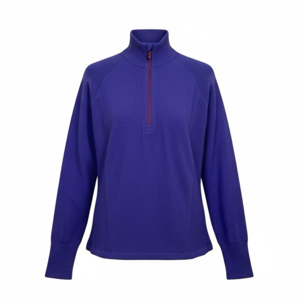 -New Eddie Bauer 1/2 Zip Pullover Sweater Womens Size XXL Purple Activewear Top
